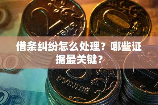 北京借条纠纷怎么处理？哪些证据最关键？